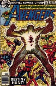 Avengers #176 (October 1978), the Avengers confront Korvac. Art by John Romita, Jr.
