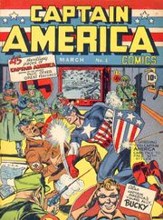Captain America Comics #1 (March 1941), art by Jack Kirby (pencils) & Joe Simon (inks).