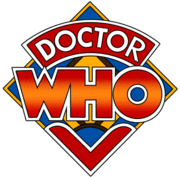 A multicoloured variant of the Doctor Who "diamond" logo, which was used in the show's titles from 1973 to 1980, probably the best known of the many logos used by the series.