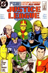 Cover to Justice League #1. Art by Kevin Maguire.
