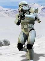 A Phase II Dark Trooper from Star Wars: Battlefront.