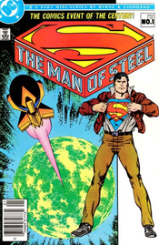 Cover to The Man of Steel #1 (July 1986). Art by John Byrne.