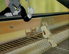 Tom & Jerry in the 1946 Academy Award winning cartoon The Cat Concerto