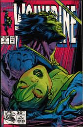 Wolverine #57 (mid-July 1992): Mariko's death. Art by Marc Silvestri & Dan Green.