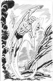 Aquaman, Aqualad, and Mera, as they were depicted circa the 1970s. Art by Jim Aparo.