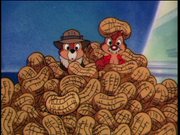 Chip and Dale emerging from a pile of peanuts, from Chip 'n Dale Rescue Rangers