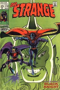 Dr. Strange #178 (March 1969): The full-face cowl and "Dr. Stephen Saunders". Art by Gene Colan & Tom Palmer.
