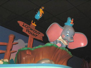 Dumbo statue at a Toronto Disney Store location