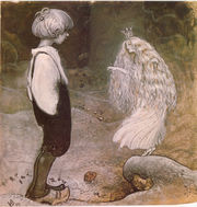 illustration from Alfred Smedberg's The seven wishes in among pixies and trolls by John Bauer