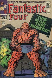 Fantastic Four #51 (June 1966): "This Man... This Monster!" — considered one of comics' greatest stories.4 Cover art by Kirby & Sinnott.