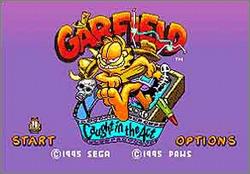 Title screen for Garfield: Caught in the Act