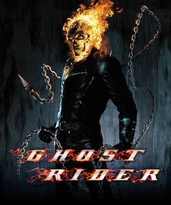 A teaser poster for the Ghost Rider Movie.Posted at Comic-Con 2005.