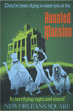 A poster for the Haunted Mansion