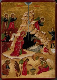 An icon of The Nativity