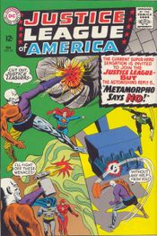 The Silver Age gets named in a letters column: Justice League of America #42 (Feb. 1966}; art by Mike Sekowsky (penciler), Murphy Anderson & Bernard Sachs (inkers)