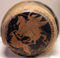 Pegasus and Bellerophon, Attic red-figure