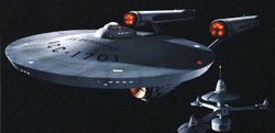 The USS Enterprise (NCC-1701) from Star Trek is an iconic image from television science-fiction.