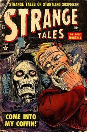 The pre-Comics Code Strange Tales #28 (May 1954), art by Harry Anderson.