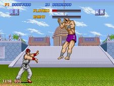 Ryu vs. Sagat on the first Street Fighter game