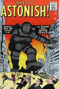 Inspiration for The Iron Giant? Tales to Astonish #3 (May 1959). Cover art by Jack Kirby & Chris Rule.