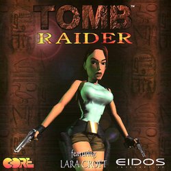 PAL cover of the PlayStation version of Tomb Raider.