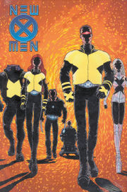 Cover of New X-Men Issue 114, which kicked off Grant Morrison's run on the book. Pencils by Frank Quitely. 
